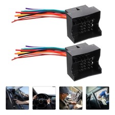  2 Pcs Cable Sono Voiture Faisceau Autoradio Kit De Câbles Harnais En Fil