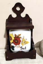 pot à sel ancien en bois