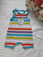 COMBINAISON/BARBOTEUSE GARCON 9 MOIS ORCHESTRA A RAIES SANS MANCHES  