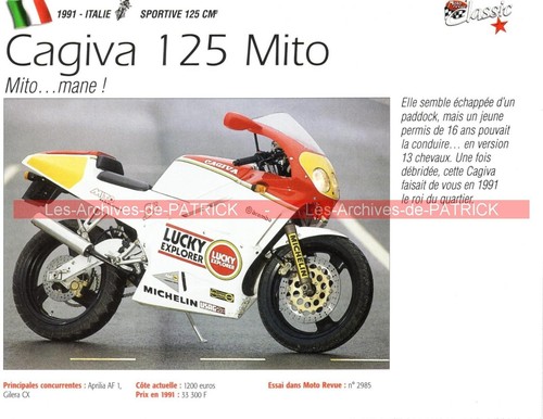 Cagiva 125 mito 1991 - 1991, fiche