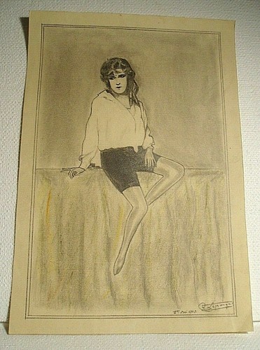 Dessin ancien sur papier - , au