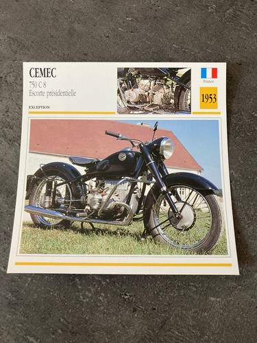 Carte fiche moto collection - carte,
