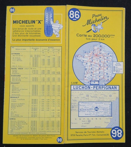 Carte michelin luchon - carte, n°86