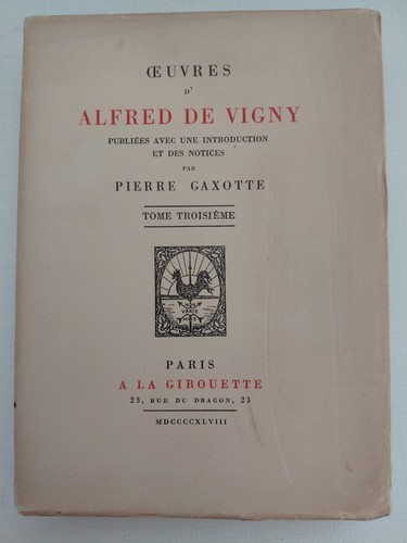 Oeuvres alfred vigny - de,