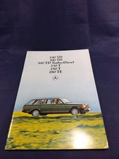 MERCEDES BREAK  240TD 300TD 230T 250T280T Catalogue Brochure Vente