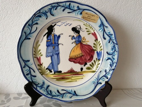 Ancienne assiette décorative - ancienne,