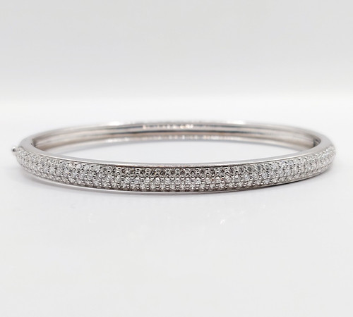 Bracelet jonc blanc - jonc, 18k