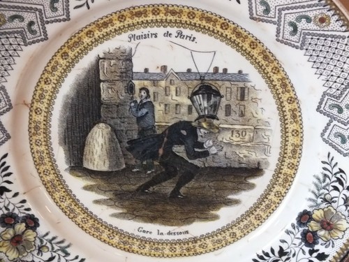 Assiette gien polychrome - assiette,