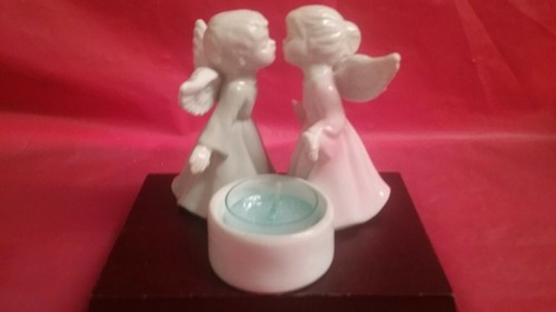 Ceramic kissing angels tea - ceramic,