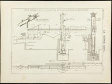 1892 - Plan ancien d'une grue hydraulique