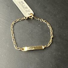 Ancien bracelet Chaine Tank Maille Gourmette Plaquer Or 18k 750 Plaque