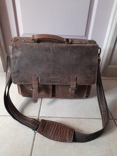 Cartable cuir vintage homme - cartable,
