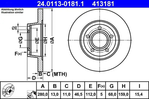 Disque frein plein - 2x,