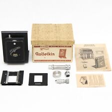 COMPLETE Early Rolleikin 1 Rolleiflex Rolleicord 35mm Back Mask Adapter Set BOX