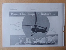 1/1937 PUB CIERVA AUTOGIRO