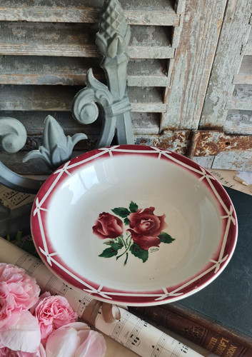 Ancien plat rond creux - rond,