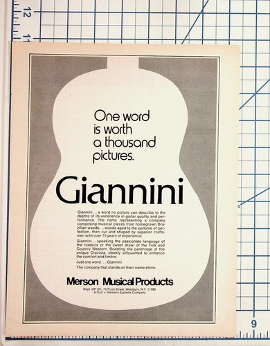 Vintage giannini guitars - vintage, ad