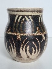 Vase en céramique contemporaine signature à identifier style grès scandinave