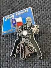 Pin’s Johnny Hallyday. Moto
