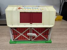 Ancien Étable Fisher Price Avec Clôture Et Vache En Bon État