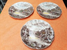 Lot 3 Assiette Faïence Anglaise Olde English Country Side Johnson Bros Multicor