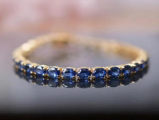 Saphir Bleu Gemme Bracelet 14k
