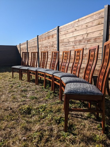 Lot chaises en teck - de,