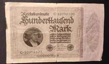 Allemagne billet de 100000