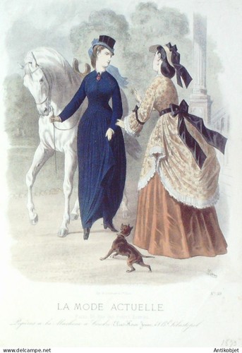Gravure mode actuelle 1871 - la,