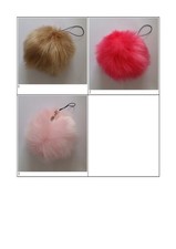pompon, boule de fausse fourrure porte clé, bijou de sac