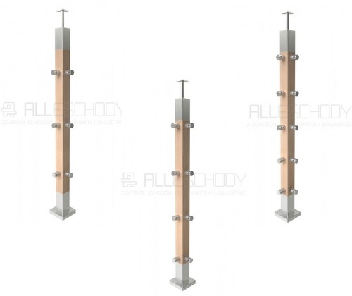 Acier inox bois eckpfosten - &,