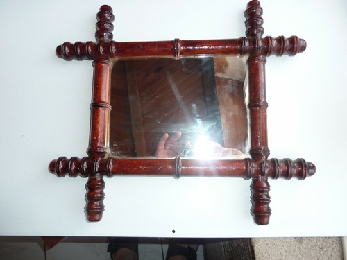 Beau miroir bois imitation - beau,