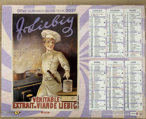 Calendriers poste almanachs - la,
