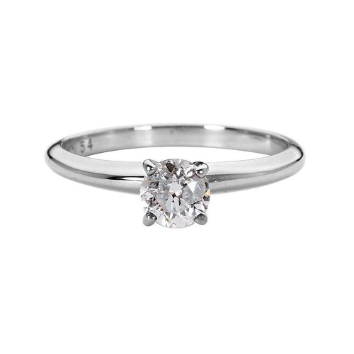 14k blanc diamant bague - blanc, –
