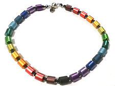 Bijou collier cylindres acier inoxydable Hand Made necklace idéal pour cadeau