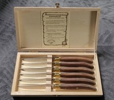 Coffret 6 Couteaux de Table Claude Dozorme en Bois Exotique