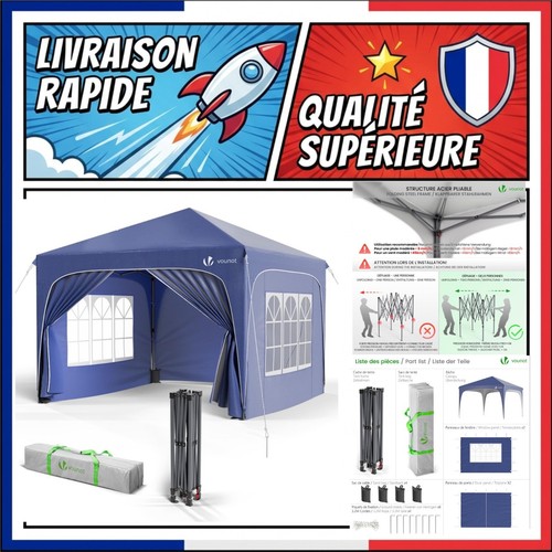 Tonnelle jardin pliable 3x3 - tonnelle,