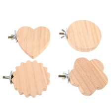  Lot de 4 perchoirs en bois