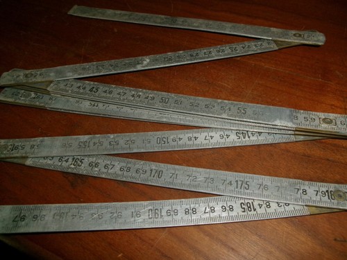 Ancien double metre métal - ancien, en