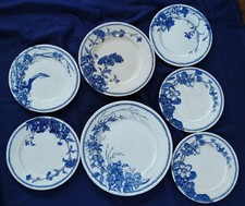 2 PLATS ET 4 ASSIETTES PLATES FAÏENCE JULES VIEILLARD CHEVREUSE BORDEAUX