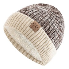Bonnet d’Hiver Chaud et Confortable – Style Tricot Moderne Doublé Polaire