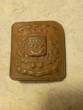 Boucle de ceinturon des sapeurs pompiers de Paris, casque pompier