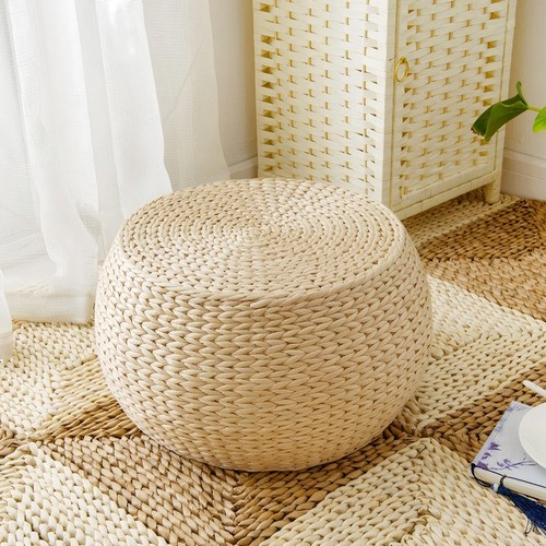 Solid wood straw - straw, pouf