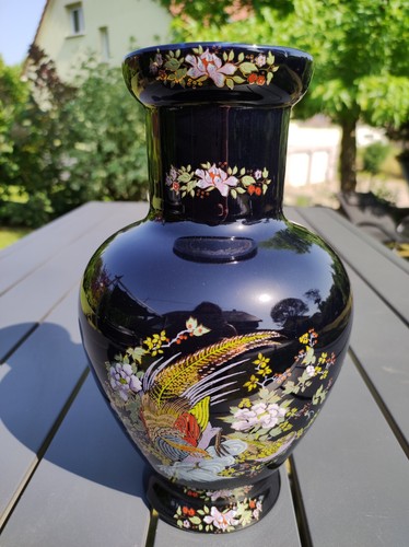 Vase balustre asiatique en - vase,