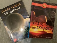LOT 2 LIVRES AVENTURE:L’ÎLE MYSTÉRIEUSE JULES VERNE & L’ÎLE AU TRÉSOR, STEVENSON