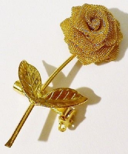 Broche rétro fleur rose en - la,