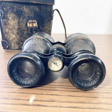 Jumelles anciennes SiremBel Paris avec boussole WW2 1940 militaire
