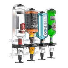 Barbarian Lot de 4 bouteilles optiques pour bar à domicile – Support doseur d...