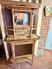 Meuble d'entrée marqueté Art Nouveau 1900