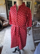 robe / blouse a pois rouge et blanc T 48 Ancien Vintage Deco